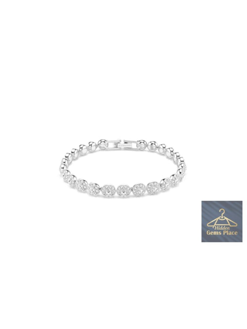 Swarovski Crystal Tennis Bracelet with Rhodium Plated Setting